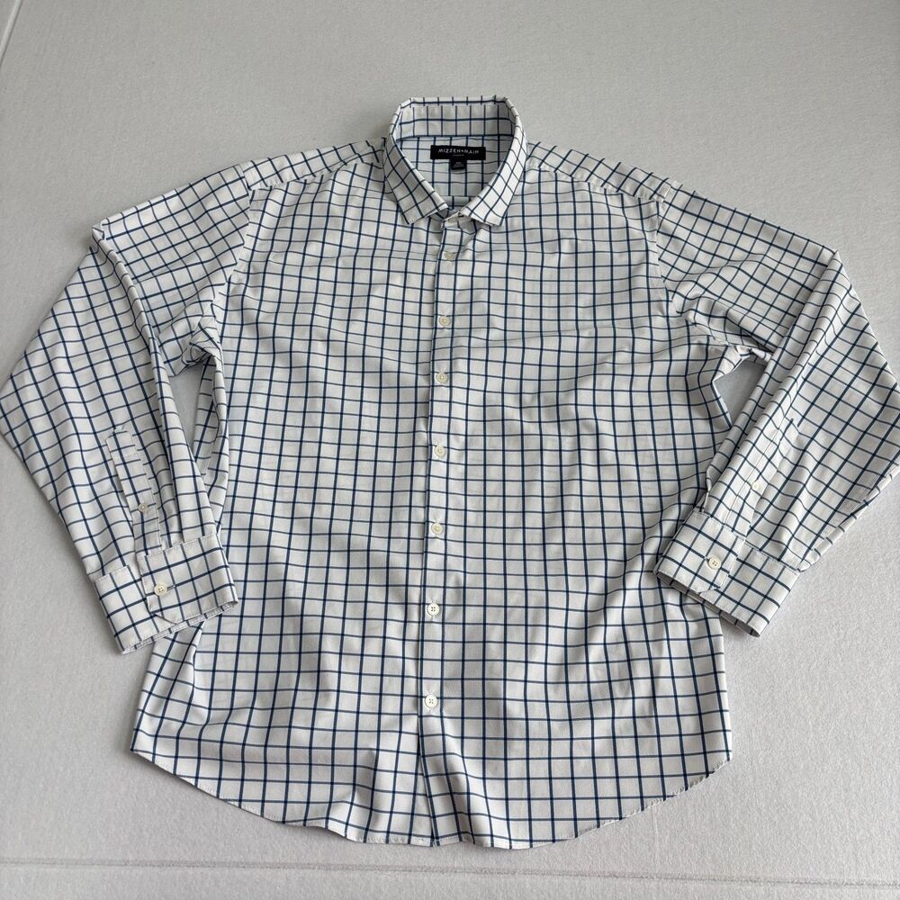 Mizzen+Main Leeward Performance Button Down Shirt Mens XXL White Stretch